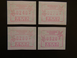 Finland ATM Set 4 Waardes / 4 Values MI 28 - Timbres De Distributeurs [ATM]