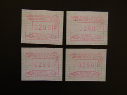 Finland ATM Set 4 Waardes / 4 Values MI 19 - Automaatzegels [ATM]