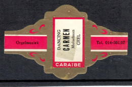 SIGARENBAND CARAIBE - GEEL - DANCING CARMEN - Bagues De Cigares