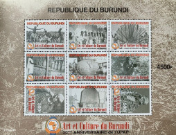 Burundi 2010, Art And Culture Of Burundi, MNH Sheetlet - Ungebraucht