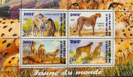 Burundi 2011, Animals All Over The World- Cheetah, MNH S/S - Nuevos