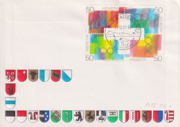 Brief  Kaltbrunn  (Jubiläums-Viererblock)        1991 - Brieven En Documenten