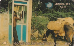 JAMAICA(GPT) - Phone Booth & Donkey, CN : 15JAMC, Used - Giamaica