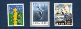 Aland, **, Yv, Mi 175, 176, 177, SG 176, 177, 178, - Ålandinseln