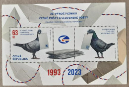 CZECH REPUBLIC 2023 FAUNA Animals DOVES (joint Issue With Slovakia) - Fine S/S MNH - Unused Stamps