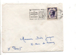 MONACO SEUL SUR LETTRE POUR LA FRANCE 1969 - Lettres & Documents