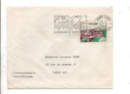 MONACO SEUL SUR LETTRE POUR LA FRANCE 1966 - Covers & Documents