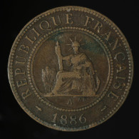  Indochine / Indochina, , 1 Centième / 1 Cent, 1886, , Bronze, TTB (EF),
KM#1, Lec.38 - Französisch-Indochina