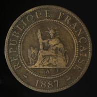  Indochine / Indochina, , 1 Centième / 1 Cent, 1887, , Bronze, TTB (EF),
KM#1, Lec.39 - Indocina Francese