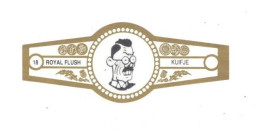 18) Bague De Cigare Série Tintin Blanche Dorée Royal Flush Kuifje Mitsuhirato Asie Asiatique En Superbe.Etat - Objets Publicitaires