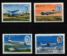 Rhodesien 42-45 Postfrisch Flugzeuge Luftfahrt #KJ560 - Zimbabwe (1980-...)