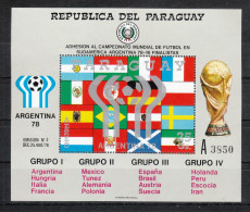 Paraguay 1978**, Block Fußball-WM Argentinien, Kaktus / Paraguay 1978, MNH, S/S Soccer World Championship Argentina - Sukkulenten