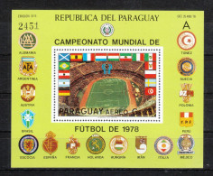 Paraguay 1979**, Block Fußball-WM 1978, Kaktus Opuntia / Paraguay 1979, MNH, Soccer World Cup 1978, Cactus Opuntia - Sukkulenten