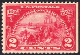 !a! USA Sc# 0615 MNH SINGLE (right Side Cut / A2) - Walloons Landing At Ft.Orange - Neufs