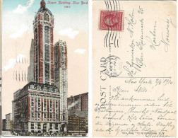 USA  Singer Building, New York - Card No 10811 - Cancelled New York Aug 2. 1910 - Altri Monumenti, Edifici