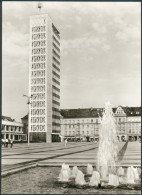 Postkarte Neubrandenburg -Hochhaus Am Karl-Marx-Platz, S/w, 1977 Orig. Gelaufen Nach Blankenhagen, I-II - Neubrandenburg