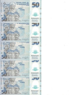 NIGERIA 50 NAIRA 2011 UNC P 40 C ( 5 Billets ) - Nigeria