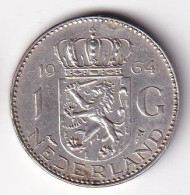 MONEDA DE HOLANDA DE 1 GULDEN DEL AÑO 1964 (SILVER-ARGENT) - 1948-1980: Juliana