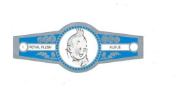 1) Bague De Cigare Série Tintin Bleue Grise Royal Flush Kuifje Tintin Détective En Superbe.Etat - Advertisement