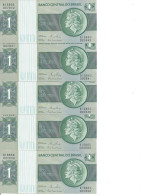 BRESIL 1 CRUZEIRO ND 1972-80 UNC P 191A C ( 5 Billets ) - Brasilien