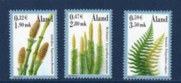 Aland, **, Yv, Mi 187, 188, 189, SG 188, 189, 190, Prêle Des Rivières, Lycopode à Rameaux Annuels, Polypode Commun, - Ålandinseln