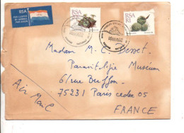 AFRIQUE DU SUD AFFRANCHISSEMENT COMPOSE SUR LETTRE DE SKUKUZA PARK POUR LA FRANCE 1991 - Covers & Documents