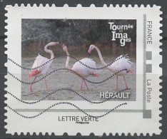 France - Frankreich Timbre Personnalisé 2010 Y&T N°IDT67Aa-003-05 - Michel N°BS(?) (o) - Hérault, Flamants Roses - Usados