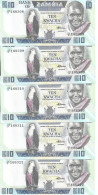 ZAMBIE 10 KWACHA ND1980-88 UNC P 26 E ( 5 Billets ) - Zambie