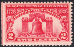 !a! USA Sc# 0627 MNH SINGLE (left Side Cut / A2) - Liberty Bell - Nuovi