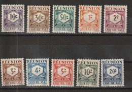 Reunion Scott J26-J35 Yvert Taxe 26-35 (10) **  Cote  -$ 1947 - Timbres-taxe