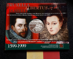 BELGIQUE 500 FRANCS ARGENT QP 1999 ALBERTUS & ISABELLA FRAPPE MEDAILLE QUALITY PROOF - 500 & 5000 Francs (gold)