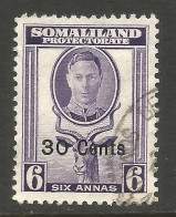 SOMALILAND. GVI. 30c ON 6a USED. ANTELOPE. - Somaliland (Herrschaft ...-1959)