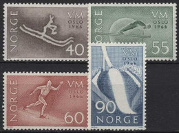 Norwegen 1966 Nordische Skiweltmeisterschaften 537/40 Postfrisch - Unused Stamps