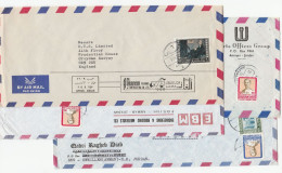 4 Diff Jordan ADVERT Airmail COVERS Stamps Cover - Jordanie