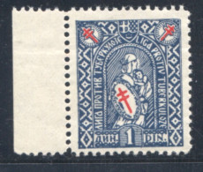 Kingdom Of Yugoslavia 1932. Charity Stamp TBC, Cross Of Lorraine, League Against Tuberculosis 1d - Beneficiencia (Sellos De)