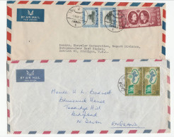 1953 ROYAL WEDDING, 1970 ARAB LEAGUE Multi Stamps Airmail JORDAN COVERS Cover - Jordanie
