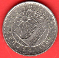 MALTA - 1986 - 5 Cents - SPL/XF - Come Da Foto - Malta