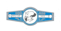 23) Bague De Cigare Série Tintin Bleue Grise Royal Flush Kuifje Professeur Tournesol En Superbe.Etat - Objetos Publicitarios