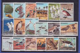 Botswana 1982 Vögel Mi.-Nr. 299-316 Postfrisch ** - Botswana (1966-...)