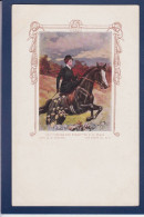 CPA Cheval + Femme Woman Non Circulée Illustrateur - Horses