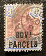 SG O67 XF & Expertised, Scarce With Cds ! GB Government Parcels Officials 1887-90 Queen Victoria Jubilee 9d (Scheller - Service