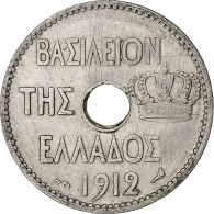 Grèce, George I, 10 Lepta, 1912, Nickel, TTB, KM:63 - Grèce
