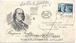 First Day Cover - Argentina, Benjamin Franklin, 1956, N°622 - FDC