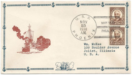 Correspondence - USA, Navy Yard, 1938, N°625 - Used Stamps