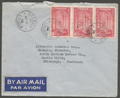 1939 Airmail Cover 30c Transatlantic Rate CDS Ottawa Ontario To Scotland - Postgeschichte