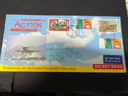 7-1-2024 (3 X 34) Cover Posted From Hong Kong To Australia - 2004 (with Numerous Stamps) CONCORDE Aircraft Back Of Cover - Storia Postale