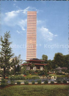 72225539 Leverkusen Blick Vom Japanischen Garten Auf Das Bayer Hochhaus Leverkus - Leverkusen