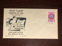 IRAQ FDC COVER 1959 YEAR HYGIENE HEALTH MEDICINE STAMPS - Iraq