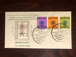 IRAQ FDC COVER 1962 YEAR MALARIA HEALTH MEDICINE STAMPS - Iraq