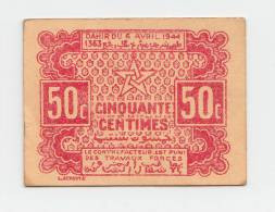 MOROCCO 50 CENTIMES 1944 XF P 41 - Maroc